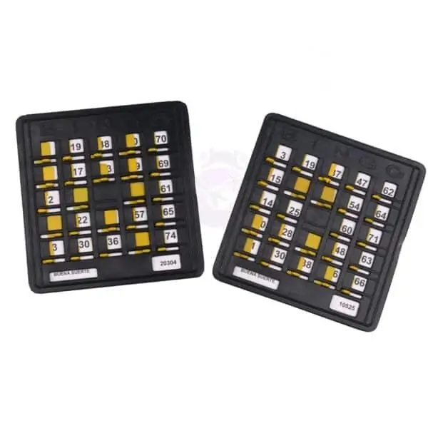 Tablas Plásticas Para Bingo Profesional Negras