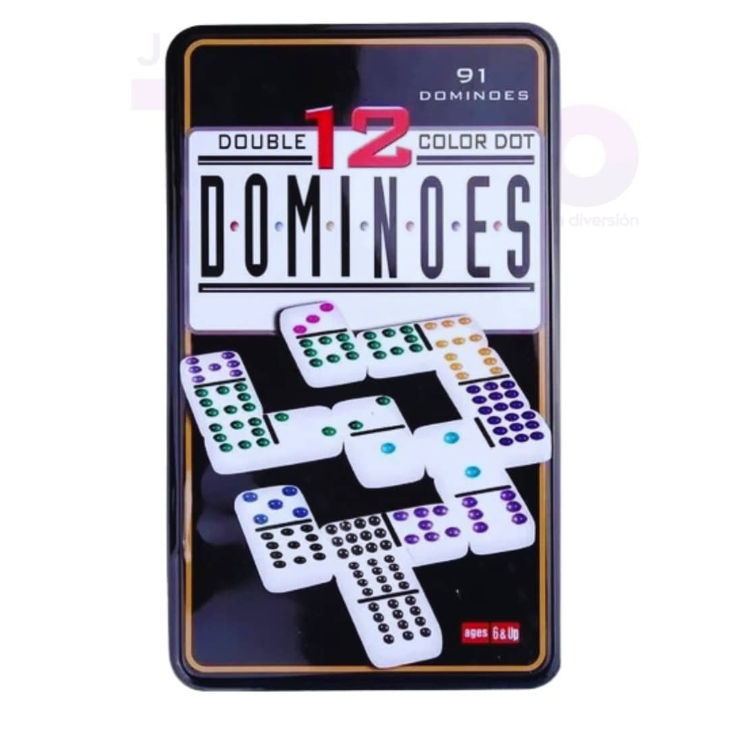 [OT08007] Super Domino Doble 12 De Lujo Empaque Lata