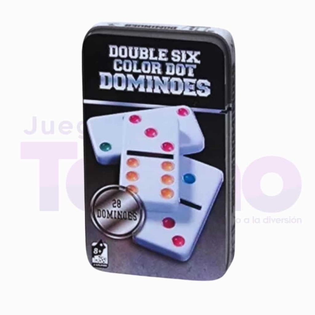 [OT08006] Domino Profesional Doble 6 Lujo Empaque Lata Negra o Roja
