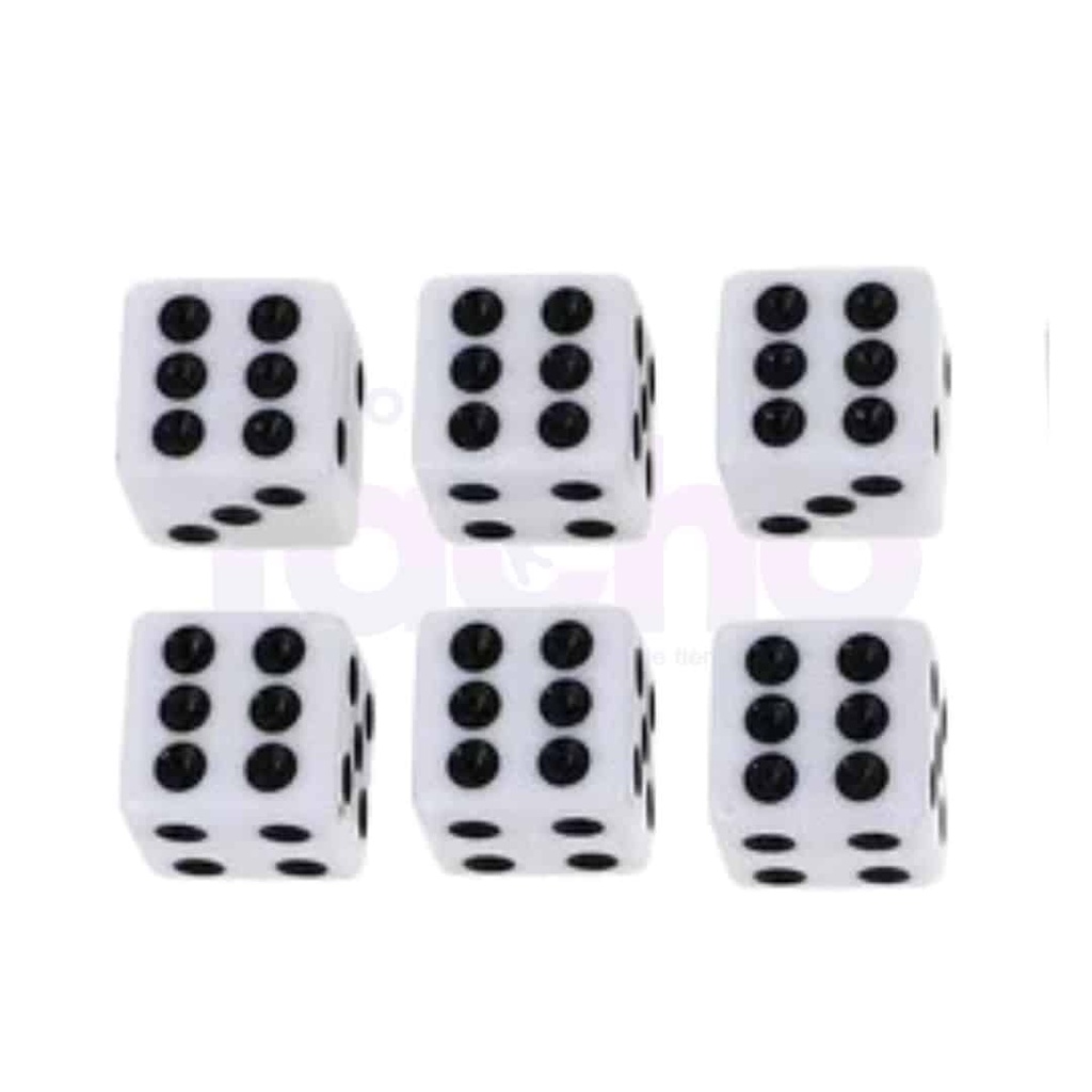 Dado Profesional Mini Blanco (par)