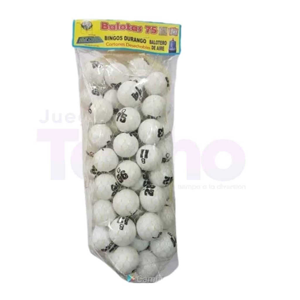 Juego De Balotas De Bingo Profesional x 75