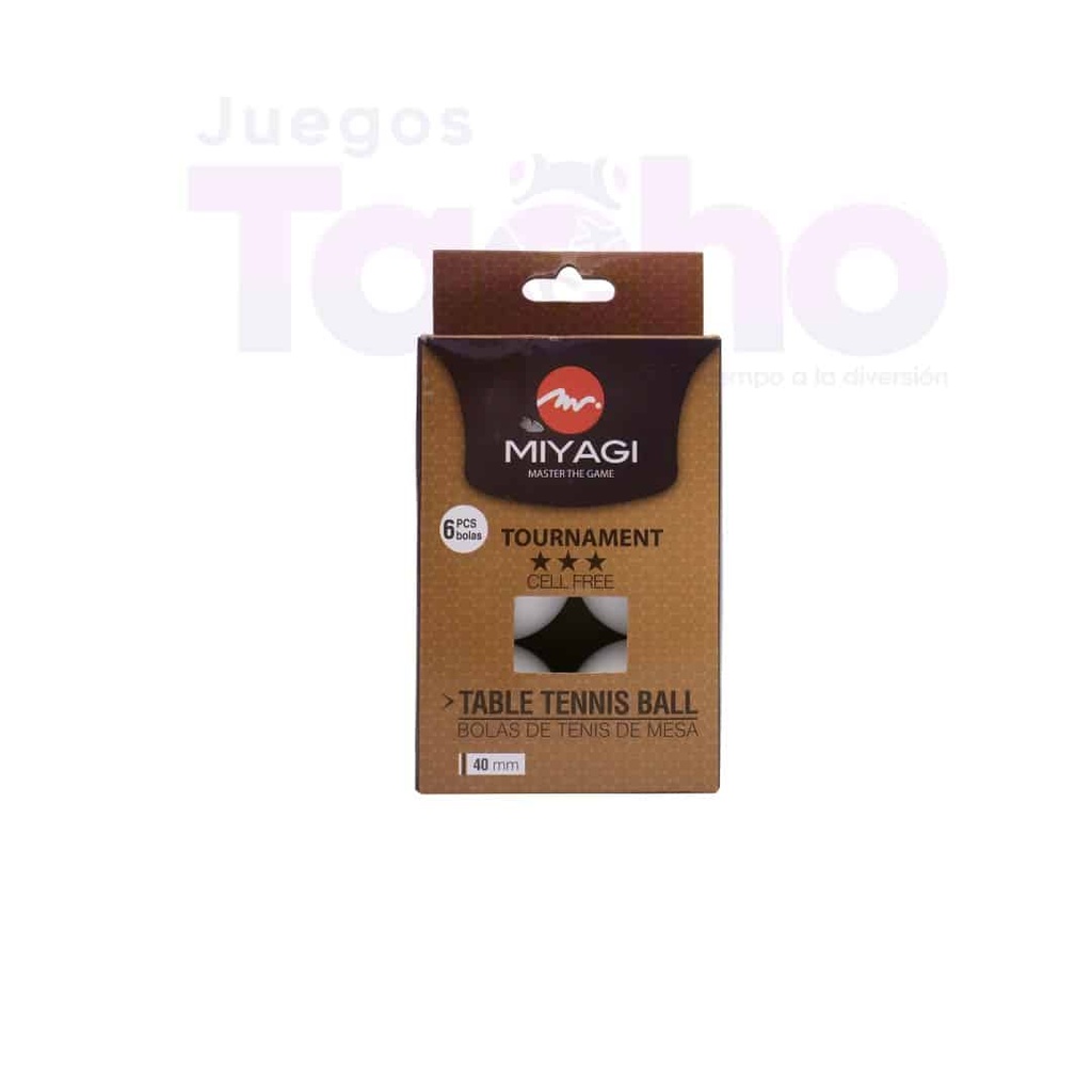 [OT03004] Bolas De Ping Pong Miyagi 3 Estrellas Caja Dorada