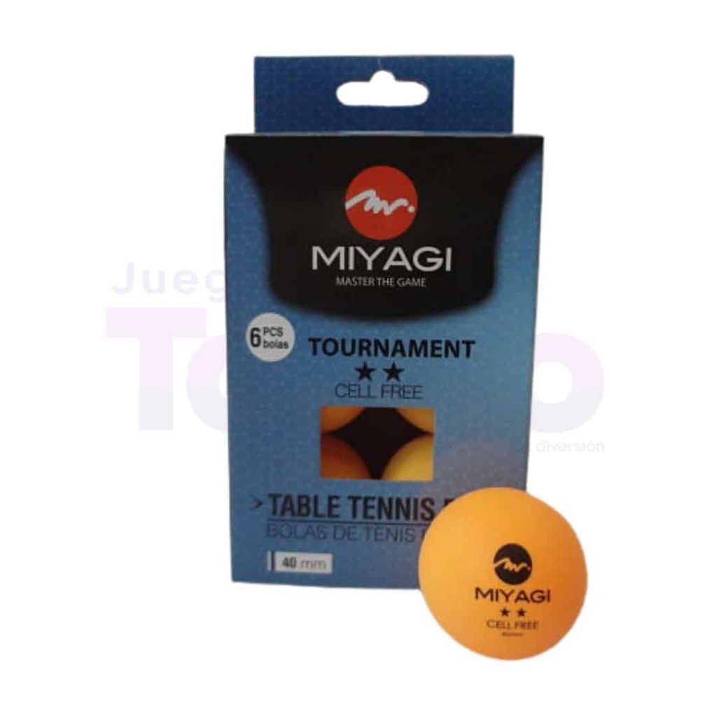 [OT03001] Bolas De Ping Pong Miyagi 2 Estrellas Caja Azul