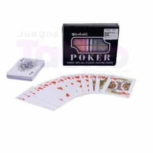 Juego Carta Póker Doble Plástica