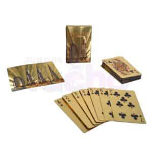 Juego De Cartas Póker Dorada Lujo