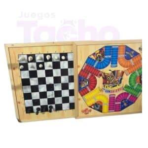 Parques Magnético Doble Cara De 6 Puestos Con Ajedrez