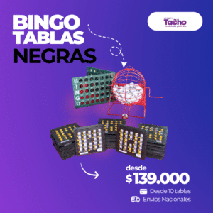 Bingo de 20 Tablas Negras Que Une a la Familia y Amigos
