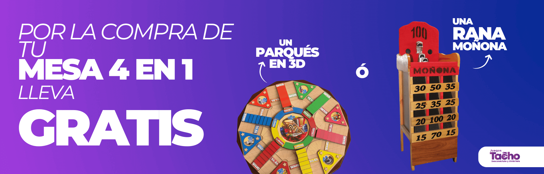 Mesa Multijuegos 4 en 1 en Promocion